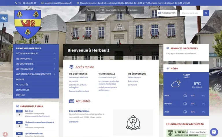 site Ville d'Herbault